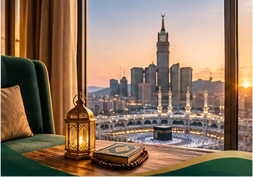 Masjid al-Haram and Kaaba representing a 10-night 5 star December Umrah journey from the UK