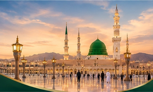 Masjid al-Nabwi representing an affordable 10-night 3 star December Umrah journey