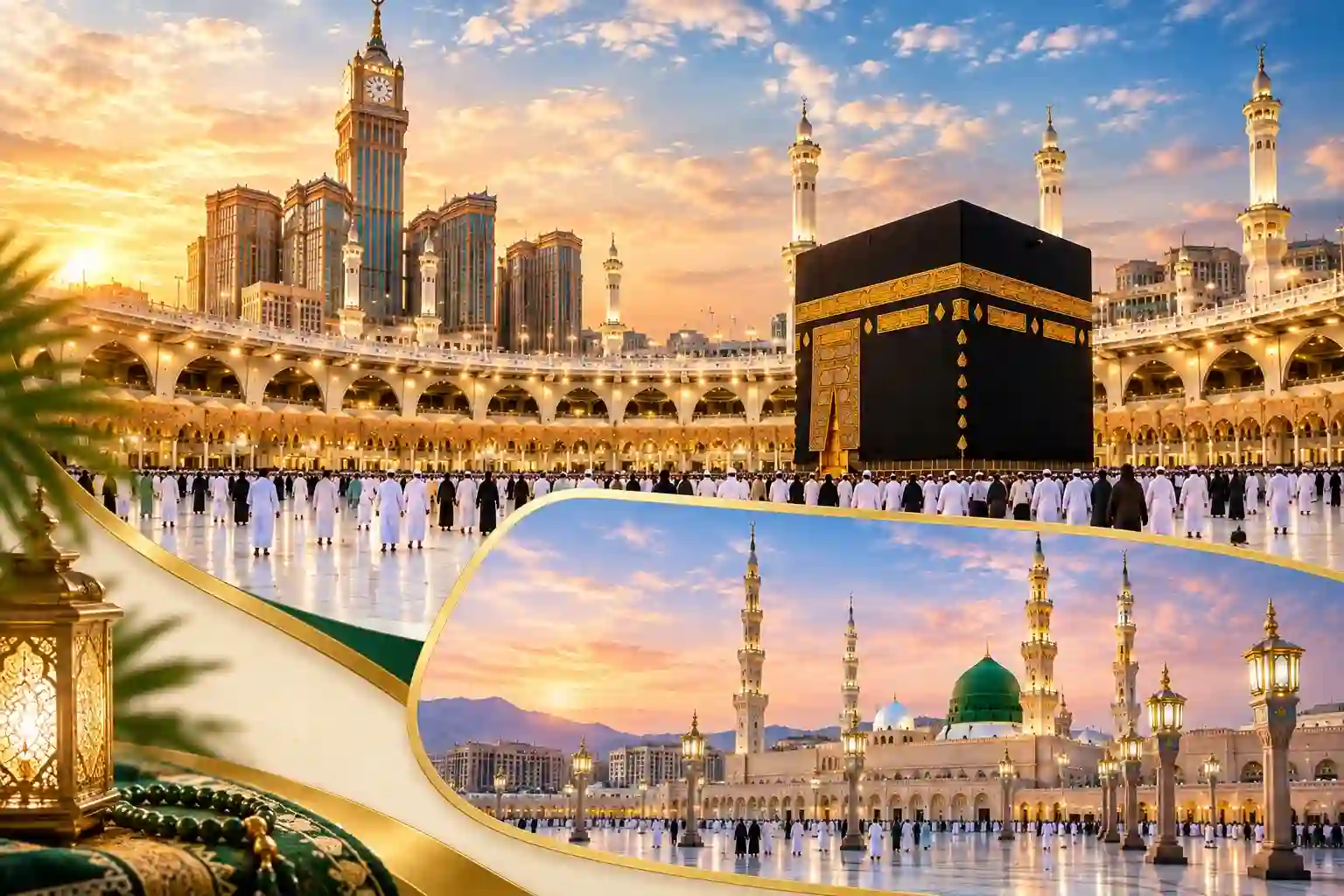 7 Nights 5 Star December Umrah Packages 2026 from UK featuring Makkah and Madinah with hotel, flight and visa support